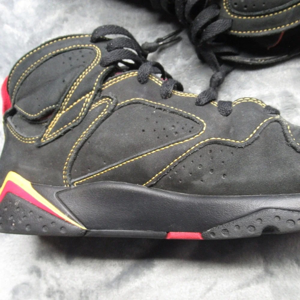 Jordan Youth 7Y 7 Retro Basketball Shoes Black Citrus 2022 Lace Up Sneakers